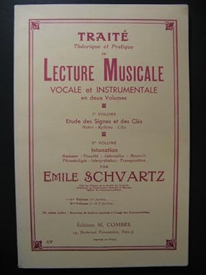 SCHVARTZ Emile Traité de Lecture Musicale Vol.1