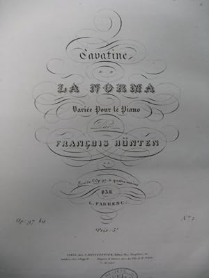 Seller image for HNTEN Franois Cavatine op 97 Piano ca1840 for sale by partitions-anciennes