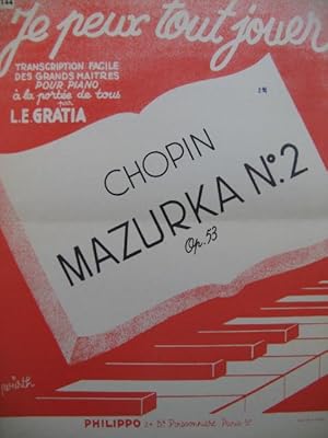 Imagen del vendedor de CHOPIN Frdric Mazurka No 2 Piano a la venta por partitions-anciennes