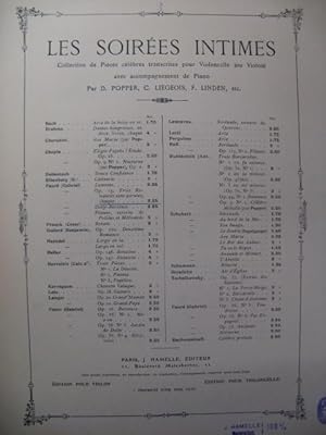 FAURÉ Gabriel Romance sans paroles Violoncelle ou Violon et Piano 1892