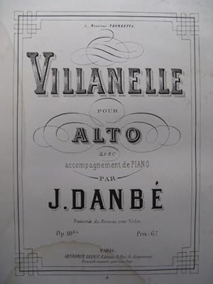 DANBÉ Jules Villanelle Alto Piano 1877