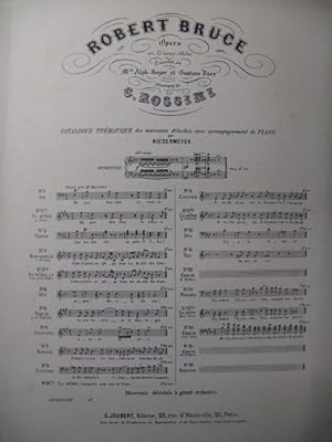 Seller image for ROSSINI G. Robert Bruce No 8 Chant Piano for sale by partitions-anciennes