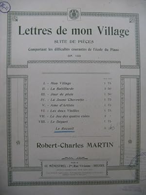 Imagen del vendedor de MARTIN Robert-Charles Lettres de mon Village 8 Pices Piano 1922 a la venta por partitions-anciennes