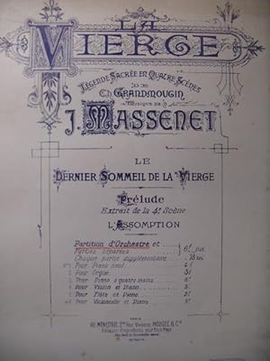 MASSENET Jules Le Dernier Sommeil de la Vierge Orchestre 1892