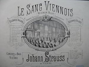 STRAUSS Johann Le Sang Viennois Piano 4 mains XIXe