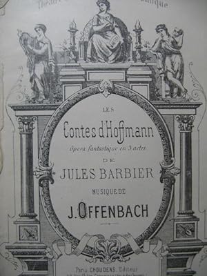 OFFENBACH Jacques Les Contes d'Hoffmann Opera Chant Piano