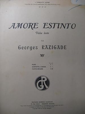 RAZIGADE Georges Amore Estinto Piano Cordes 1912