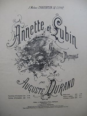Seller image for DURAND Auguste Annette et Lubin Piano for sale by partitions-anciennes