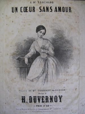 Seller image for DUVERNOY Henry Un Coeur sans Amour Chant Piano XIXe for sale by partitions-anciennes