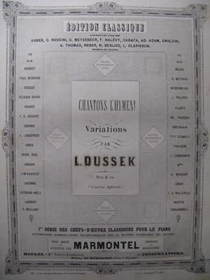 Seller image for DUSSEK J. L. Chantons L'Hymen Piano ca1855 for sale by partitions-anciennes