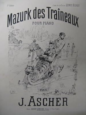 Image du vendeur pour ASCHER J. Mazurk des Traineaux Piano ca1880 mis en vente par partitions-anciennes