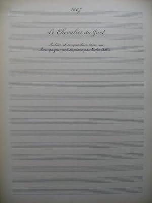 Le Chevalier du Guet Manuscrit Chant Piano 1916