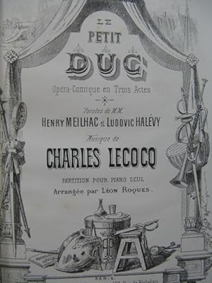 LECOCQ Charles Le Petit Duc Opéra Piano solo ca1878