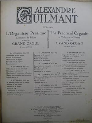GUILMANT Alexandre L'Organiste Pratique No 6 Orgue