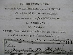 PERSUIS Fanny Morna ou l'Ecossaise Duo Chant Piano ca1805