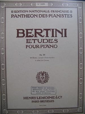 BERTINI Henri Etudes op 29 Piano 1961