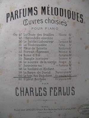 Seller image for FERLUS Charles Le Bon Roi Dagobert Piano XIXe for sale by partitions-anciennes