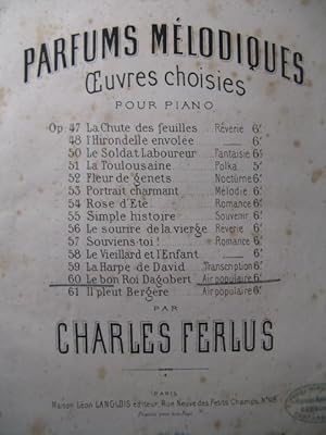 FERLUS Charles Le Bon Roi Dagobert Piano XIXe