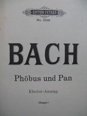 BACH J. S. Phöbus und Pan Chant Piano