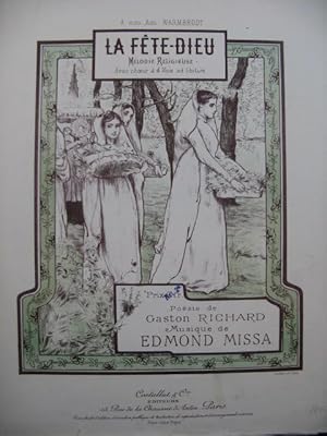 Seller image for MISSA Edmond La Fete Dieu Chant Piano 1896 for sale by partitions-anciennes