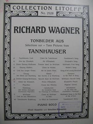 Seller image for WAGNER Richard Zweiter Gesang Wolframs Piano for sale by partitions-anciennes