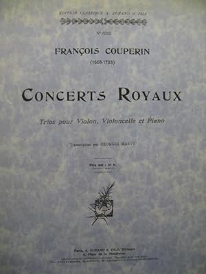 COUPERIN François Concerts Royaux Piano Violon Violoncelle 1929