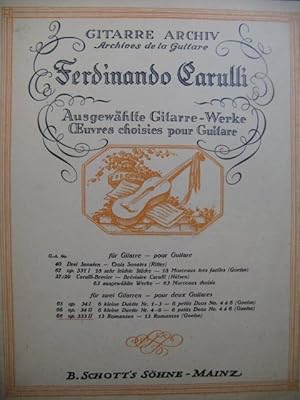 CARULLI Ferdinando 12 Romances op 333 II Guitare