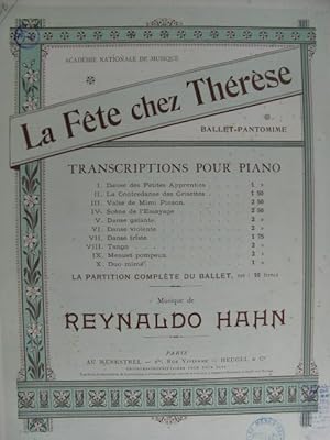 Seller image for HAHN Reynaldo Danse Violente Piano for sale by partitions-anciennes