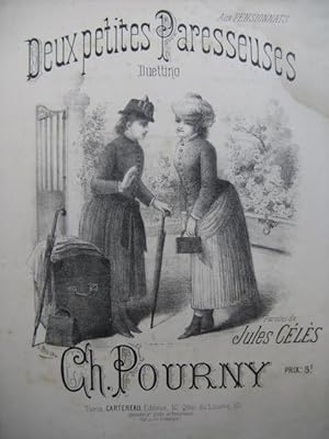 Seller image for POURNY Charles Deux Petites Paresseuses Chant Piano XIXe for sale by partitions-anciennes