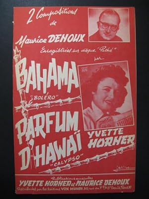 Imagen del vendedor de Bahama & Parfum d'Hawai Yvette Horner Accordon 1958 a la venta por partitions-anciennes