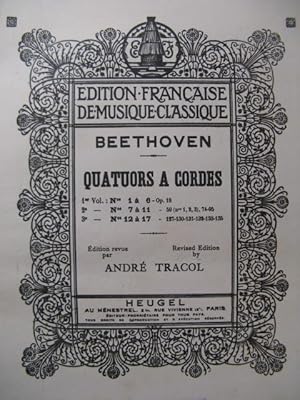 BEETHOVEN Quatuors à cordes 12 à 17 2e Violon