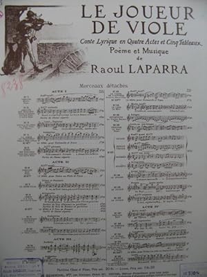 Imagen del vendedor de LAPARRA Raoul Le Joueur de Viole No 16 Piano 1925 a la venta por partitions-anciennes