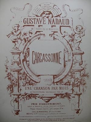 Bild des Verkufers fr NADAUD Gustave Carcassonne Chant Piano zum Verkauf von partitions-anciennes