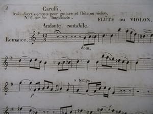 CARULLI Trois Divertissements Flute ou Violon ca1837