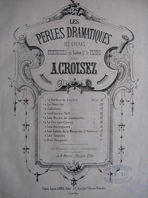 Seller image for CROISEZ Alexandre Le Pr aux Clercs Piano XIXe for sale by partitions-anciennes