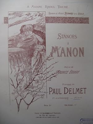 Seller image for DELMET Paul Stances  Manon Piano Chant for sale by partitions-anciennes