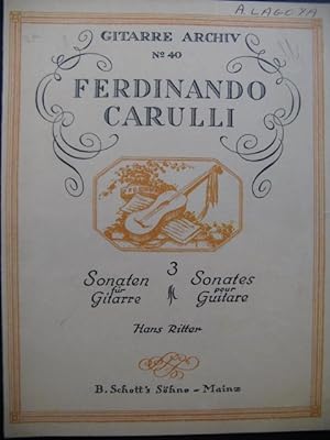 CARULLI Ferdinando 3 Sonates Guitare