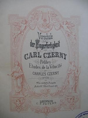 Image du vendeur pour CZERNY Carl Petites Etudes et Ecole de la Vlocit op 299 et 636 Piano mis en vente par partitions-anciennes