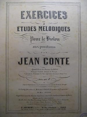 CONTE Jean Exercices et Etudes pour violon
