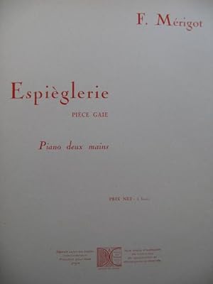 Image du vendeur pour MERIGOT F. Espiglerie piano mis en vente par partitions-anciennes