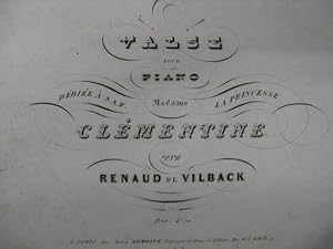 Seller image for DE VILBAC Renaud Valse Piano 1844 for sale by partitions-anciennes