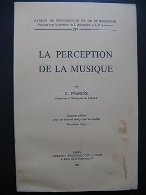 FRANCÈS R. La Perception de la Musique 1984