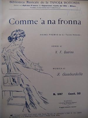 Imagen del vendedor de GAMBARDELLA S. Comme 'a na fronna Chant Piano a la venta por partitions-anciennes