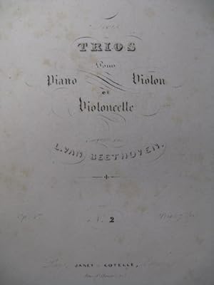 BEETHOVEN Trio op. 1 No 2 Piano Violon Violoncelle ca1825