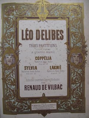 DELIBES Léo Coppélia Ballet Piano 4 mains 1884