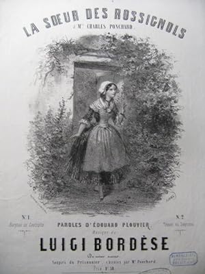 Seller image for BORDSE Luigi La Soeur des Rossignols Chant Piano ca1850 for sale by partitions-anciennes