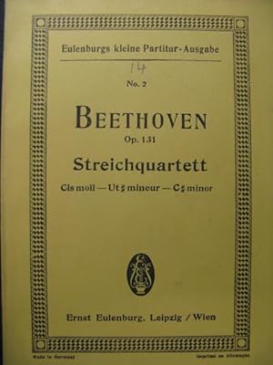 BEETHOVEN Streichquartett op 131 Violon Alto Violoncelle