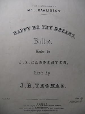 Seller image for THOMAS J. R. Happy Be thy Dreams Chant Piano XIXe for sale by partitions-anciennes