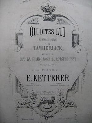 Image du vendeur pour KETTERER Eugne Romance Russe Favorite de Tamberlick Piano XIXe sicle mis en vente par partitions-anciennes