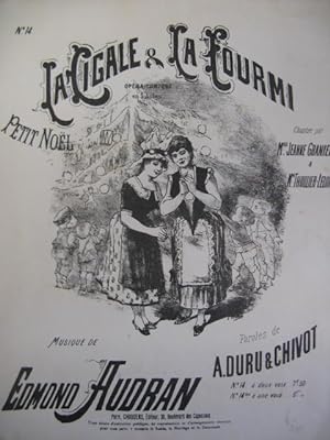 Seller image for AUDRAN Edmond La Cigale et la Fourmi No 14 Chant Piano ca1890 for sale by partitions-anciennes